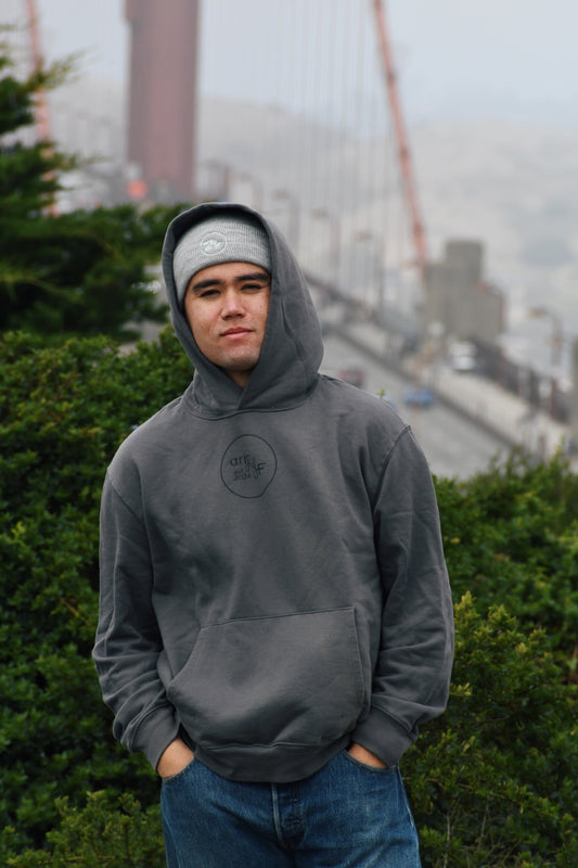 Oversized "Blue California" heavyweight hoodie