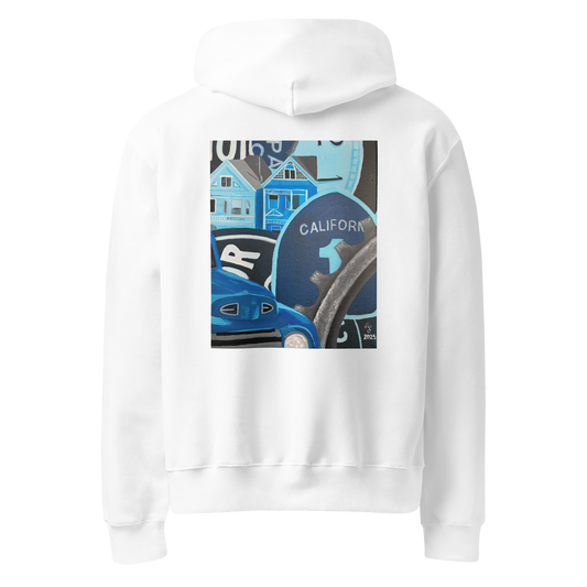 Oversized "Blue California" Heavyweight Hoodie
