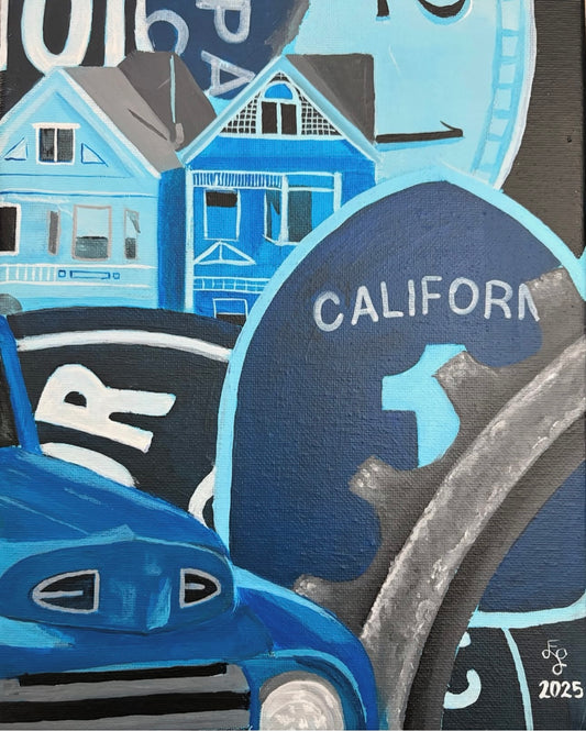 Blue California Print