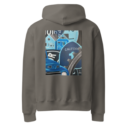 Oversized "Blue California" Heavyweight Hoodie