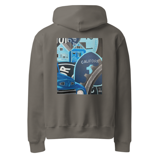Oversized "Blue California" Heavyweight Hoodie