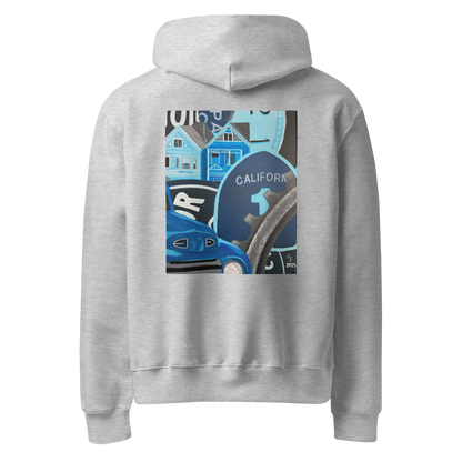 Oversized "Blue California" Heavyweight Hoodie