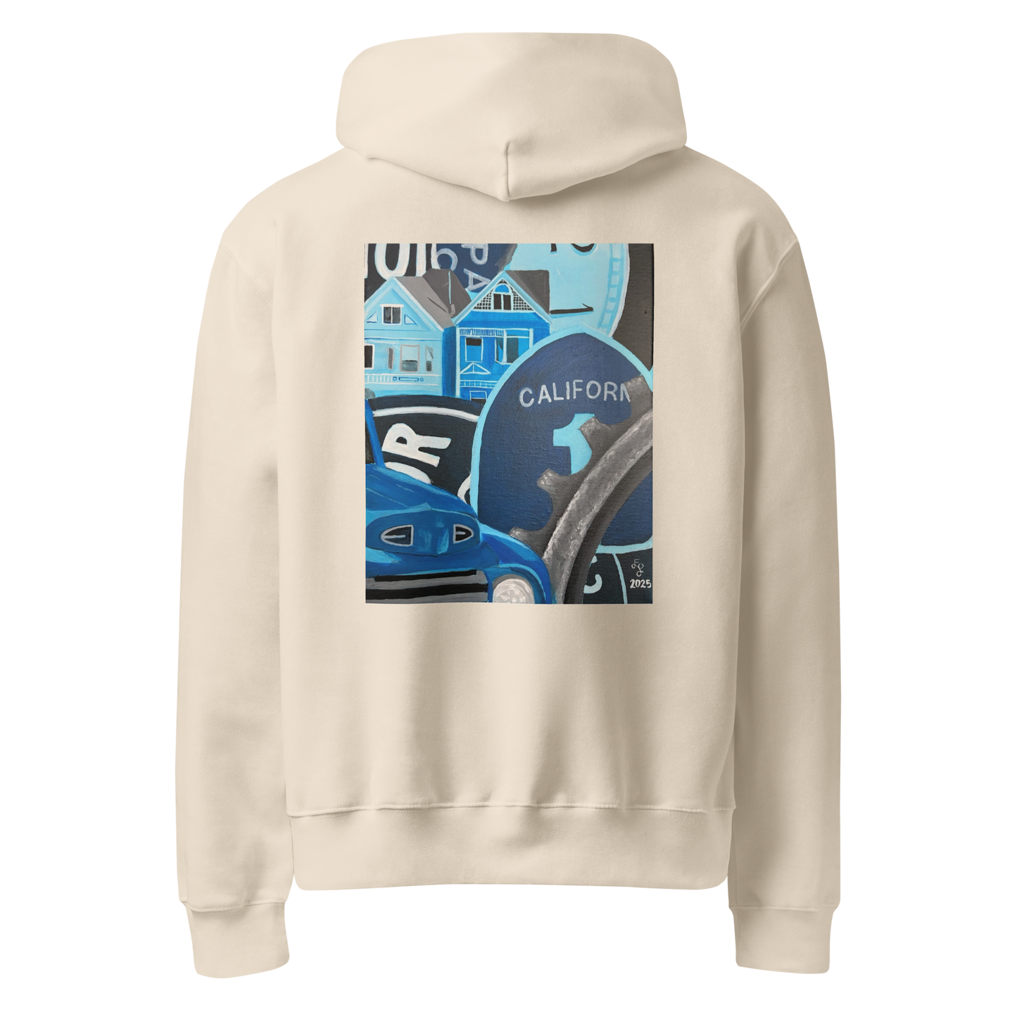 Oversized "Blue California" Heavyweight Hoodie
