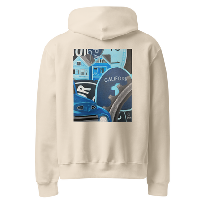 Oversized "Blue California" Heavyweight Hoodie