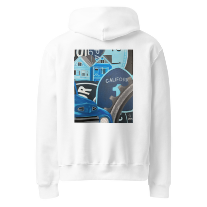 Oversized "Blue California" Heavyweight Hoodie